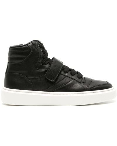Doucal's High-top Leather Sneakers - Black