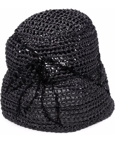 Brunello Cucinelli Woven Bucket Hat - Black