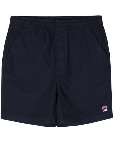 Fila Venter Logo-appliqué Chino Shorts - Blue