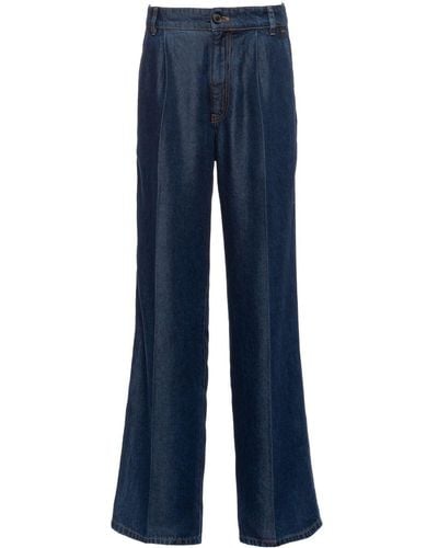 Miu Miu Weite High-Rise-Jeans - Blau