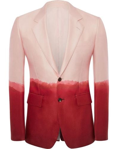 Alexander McQueen Dip Tie-dye Print Blazer - Pink