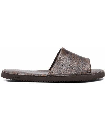 Suicoke Butterfly-print Sandals - Brown