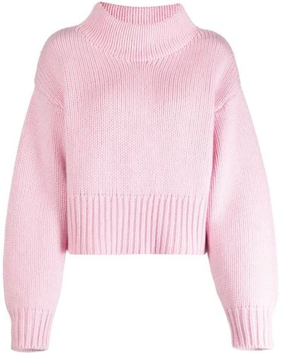 Cynthia Rowley Roll-neck Wool Sweater - Pink