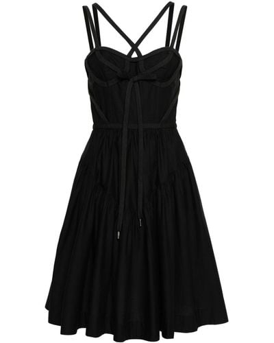 Pinko Ruffled Corset Style Dress - Black