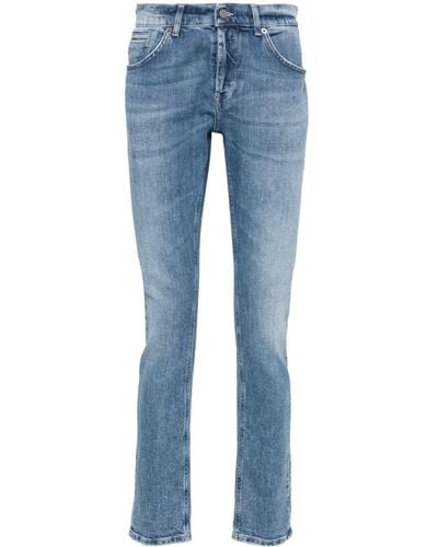 Dondup George Low Waist Jeans Met Toelopende Pijpen - Blauw