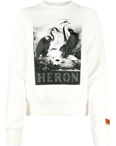Heron Preston Felpa con stampa grafica - Bianco