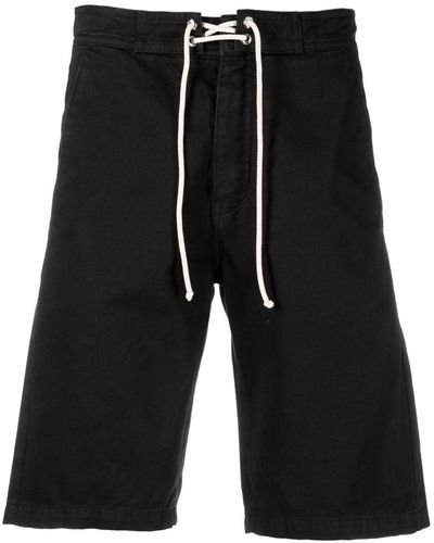 Societe Anonyme Drawstring-waist Cotton Bermuda Shorts - Black