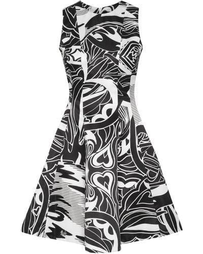 Philipp Plein Graphic-print Duchesse Mini Dress - Black