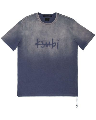 Ksubi Logo-print cotton t-shirt - Blau