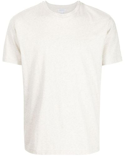 Sunspel Camiseta con cuello redondo - Blanco