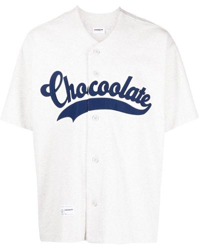 Chocoolate Chemise boutonnée à patch logo - Bleu