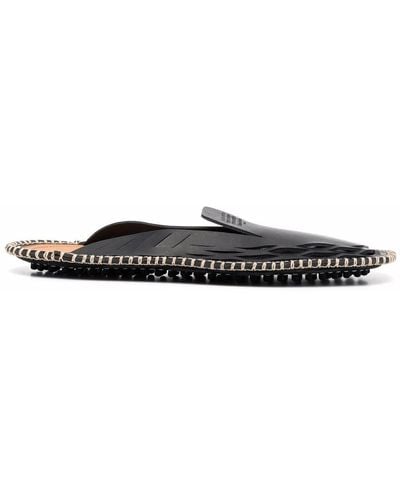 Maison Margiela Round-toe Leather Slippers - Black