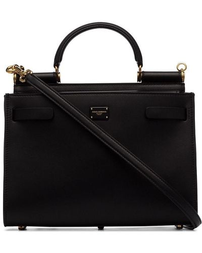 Dolce & Gabbana Medium Sicily 62 Shoulder Bag - Black