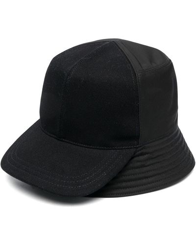 Prada Sombrero de pescador con panel - Negro
