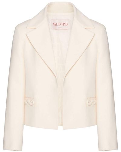 Valentino Garavani Single-breasted Virgin Wool-silk Coat - Natural