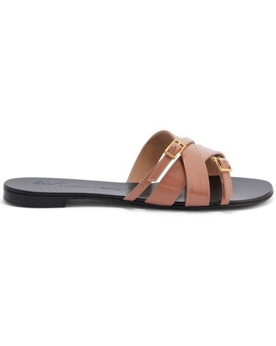 Giuseppe Zanotti Alhima Leather Sandals - Brown