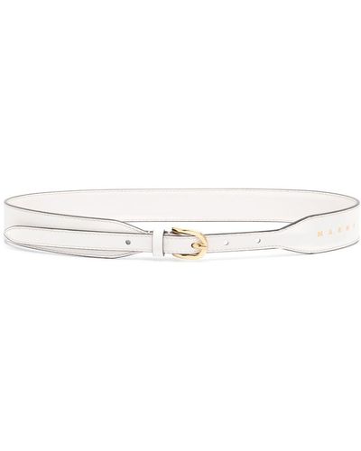Marni Buckle-fastening Leather Belt - White
