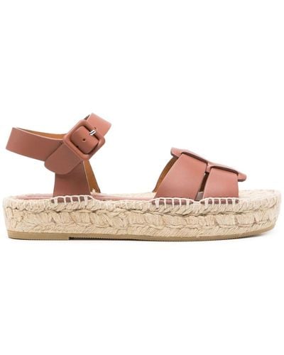 Paloma Barceló Rosy Leather Sandals - Brown