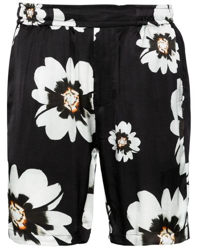 CoSTUME NATIONAL Floral-print Shorts - Black