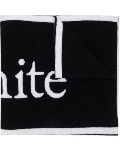 Off-White c/o Virgil Abloh インターシャロゴ スカーフ - ブラック