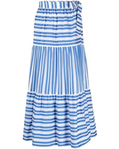 Eres Fortuna Striped Maxi Skirt - Blue