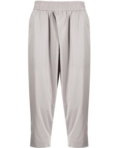 Julius Drop-crotch Elasticated Trousers - Grey