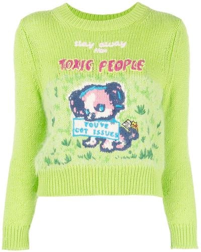 Marc Jacobs X Magda Archer Intarsia Sweater - Green