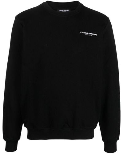 CoSTUME NATIONAL Logo-print Cotton Sweatshirt - Black