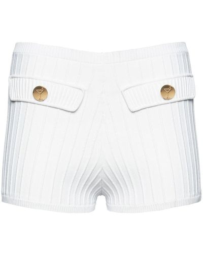 retroféte Shorts de canalé Andrina - Blanco