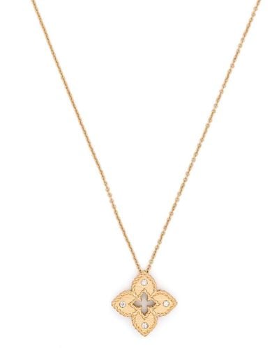 Roberto Coin 18kt Rose Gold Venetian Princess Diamond Necklace - Metallic