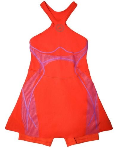 adidas By Stella McCartney Truepace Abstract-print Performance Minidress - Red