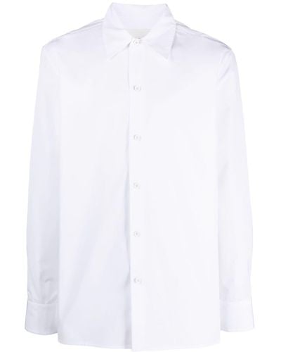 Jil Sander Pointed-collar Organic-cotton Shirt - White