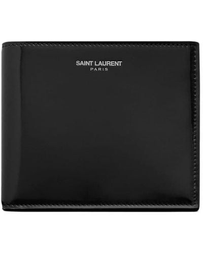 Saint Laurent Bi-fold Leather Wallet - Black