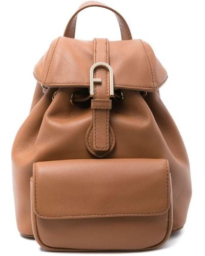 Furla Mini Flow Backpack - Brown
