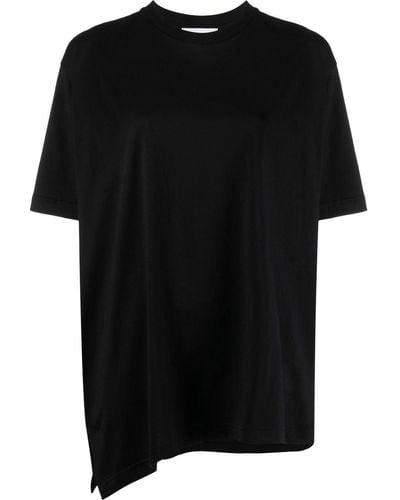 Christian Wijnants Camiseta asimétrica de manga corta - Negro