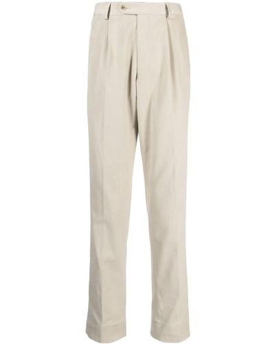 N.Peal Cashmere Pleated Tailored Trousers - Natural
