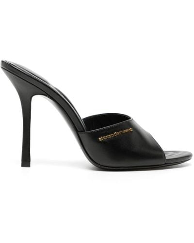 Alexander Wang Mules con placca logo Lucienne - Nero