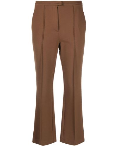 Blanca Vita Cropped Tailored Trousers - Brown