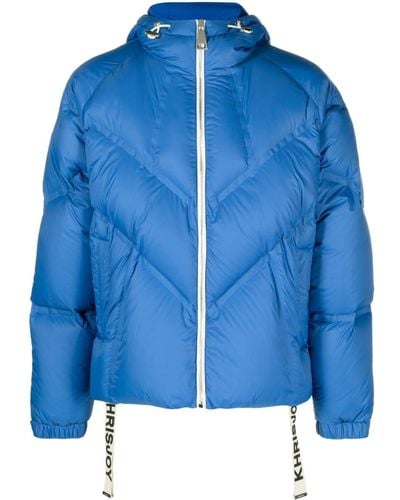 Khrisjoy Quilted Hooded Jacket - Blue