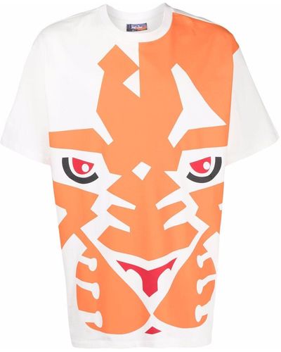 Just Don T-Shirt mit Tiger-Print - Orange