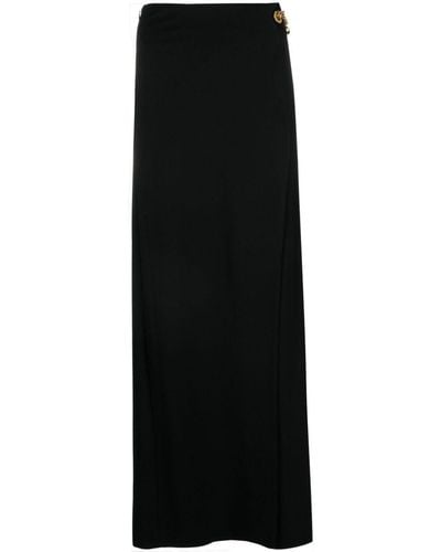Moschino Padlock-detail Asymmetric Maxi Skirt - Black