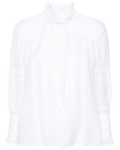 Zadig & Voltaire Camisa Trevy con detalle remarcado - Blanco