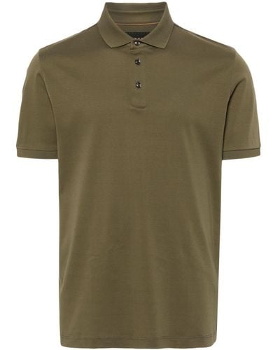 BOSS Plain Cotton Polo Shirt - Green