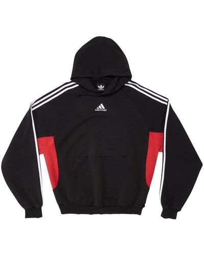Balenciaga X Adidas Hoodie Met Geborduurd Logo - Zwart