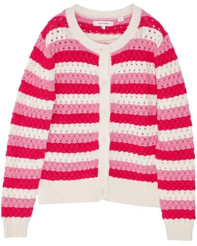 Chinti & Parker Crochet-knitted Cardigan - Red