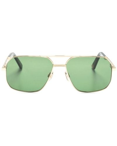 March LA.B Double-bridge Pilot-frame Sunglasses - Green