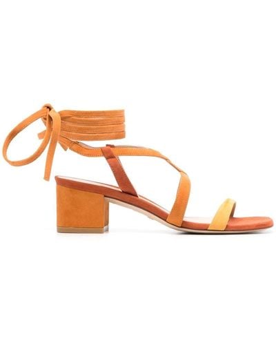 Stuart Weitzman Sue Ankle-tied Sandals - Orange