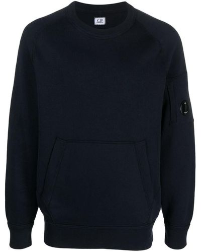 C.P. Company Sweater Met Logopatch - Blauw