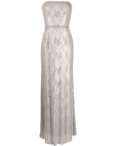 Jenny Packham Evalina Sequin-embellished Gown - White