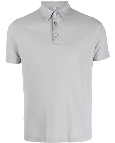 Zanone Short-sleeve Polo Shirt - Grey